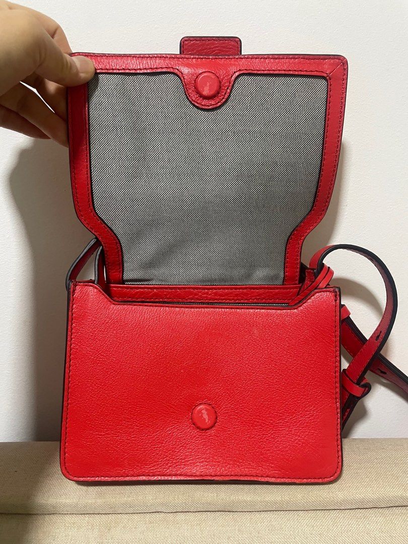 Fossil red bag, Women's Fashion, Bags & Wallets, Shoulder Bags on Carousell