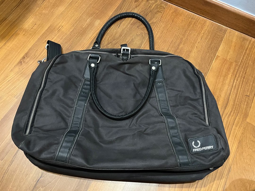 Fred Perry Ash Grey Gym Bag Men s Fashion Bags Sling Bags on