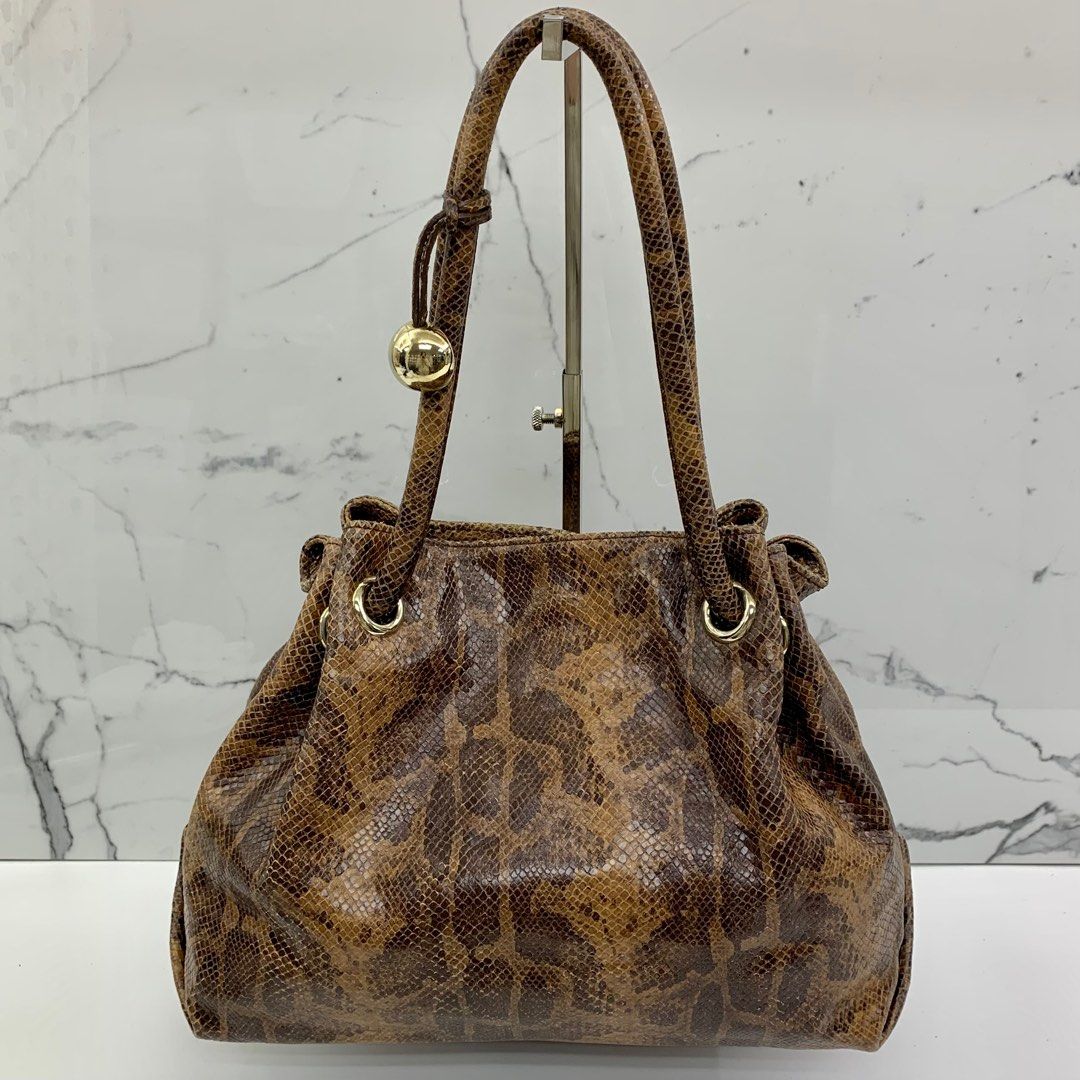 FURLA PYTHON SKIN TOTE BAG 227022751 Women s Fashion Bags Wallets Tote Bags on Carousell