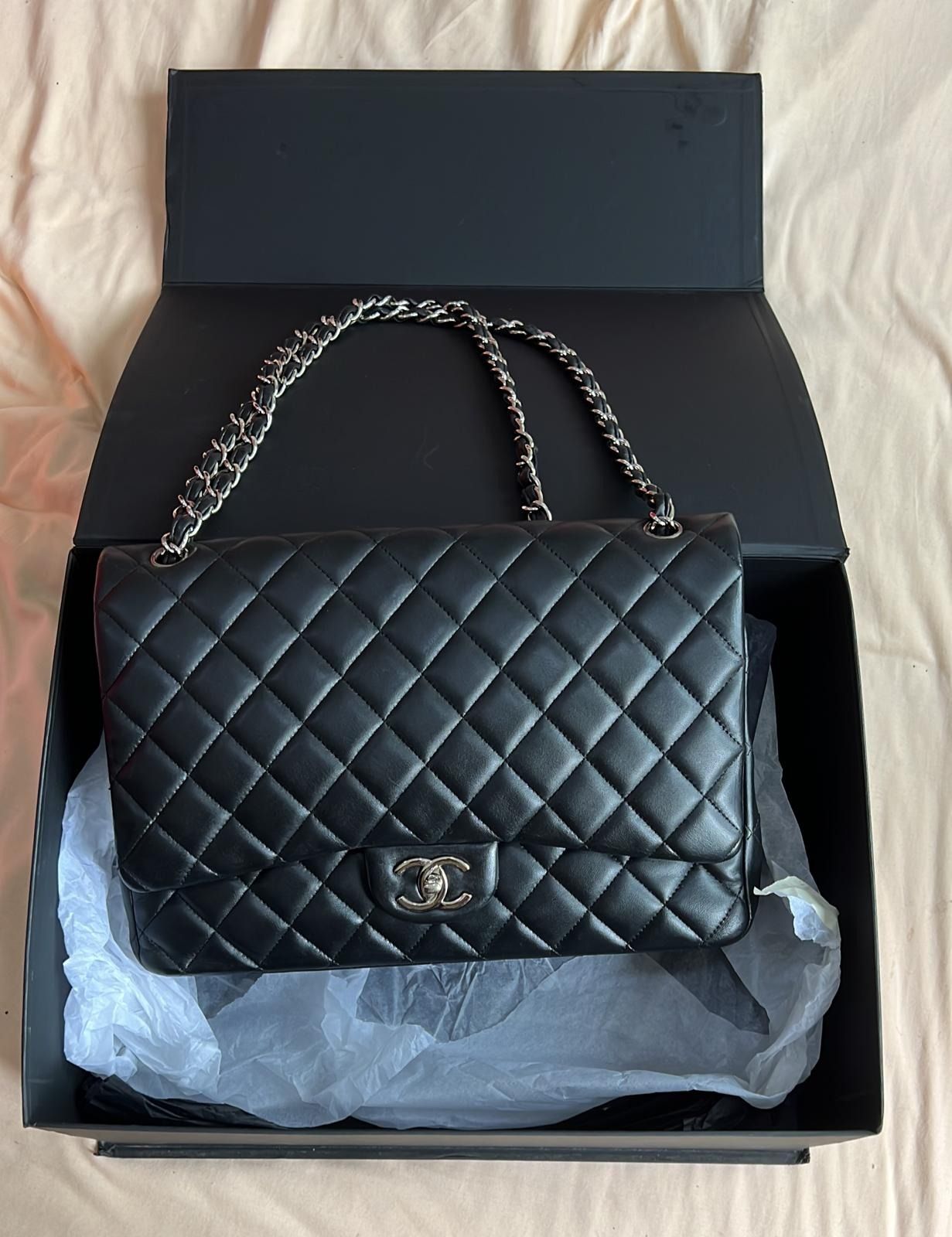 Gorgeous Chanel Maxi Classic Flap Bag Lambskin, Luxury, Bags & Wallets on  Carousell