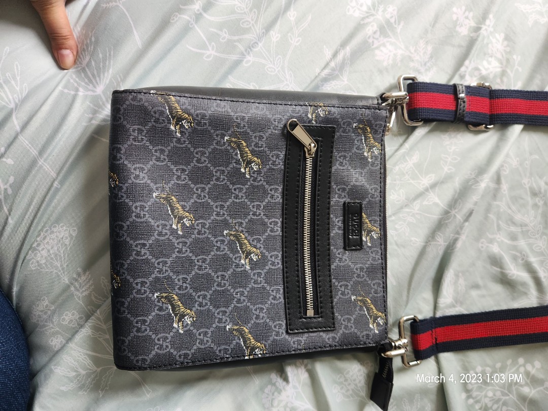 Gucci GG tiger messenger bag, Luxury, Bags & Wallets on Carousell