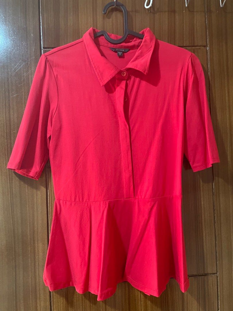 Guess red blouse clearance