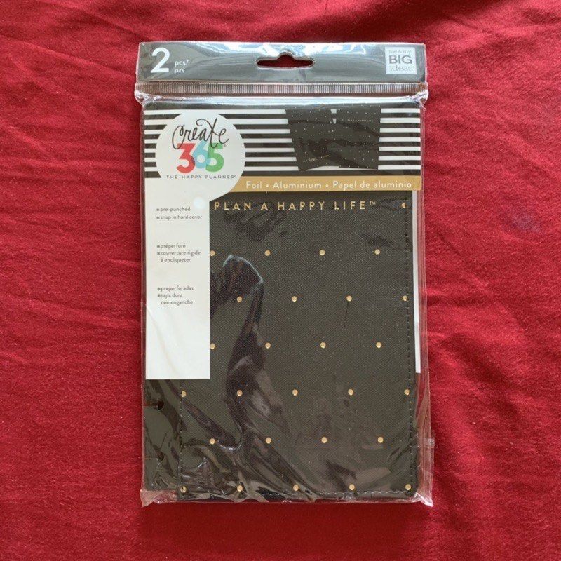 Happy Planner Mini SnapIn Cover Black / Gold Dot on Carousell