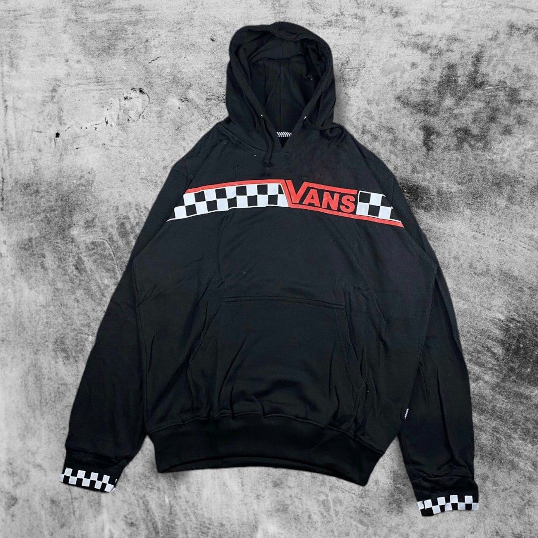 Hoodie Vans Checkerboard Rib Hitam