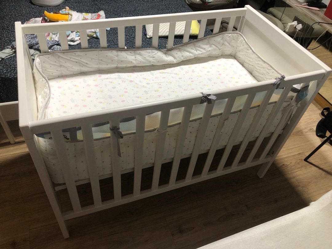 IKEA Baby Cot + Babyhood Mattress, Babies & Kids, Baby Nursery & Kids