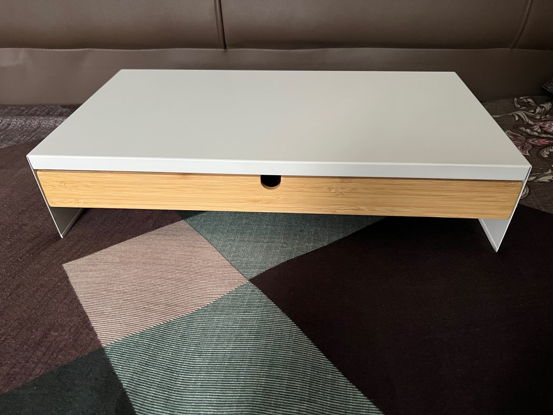 Ikea Elloven Monitor Stand / Riser with wooden drawer, Furniture & Home Living, Furniture, Other