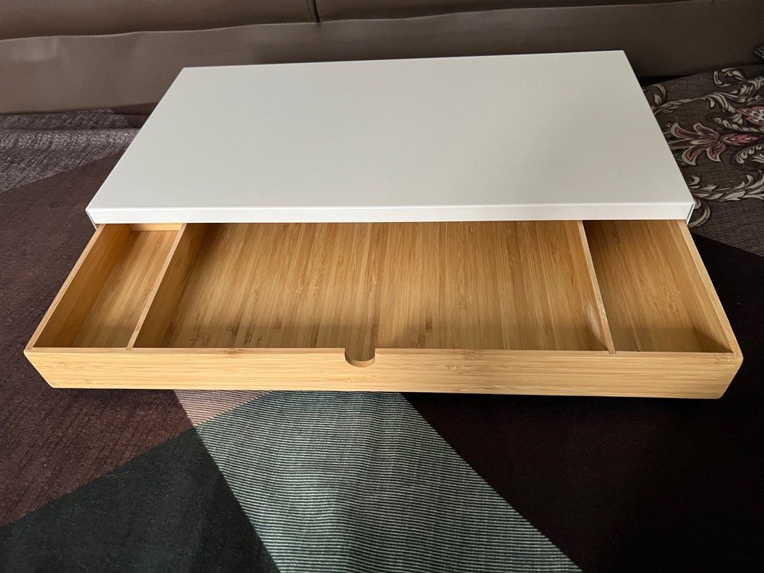Ikea Elloven Monitor Stand / Riser with wooden drawer, Furniture & Home Living, Furniture, Other
