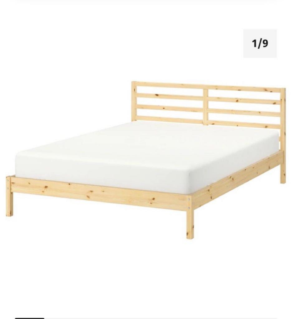 Ikea Queen Bed and Mattress, Furniture & Home Living, Furniture, Bed
