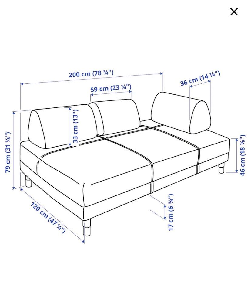 IKEA Flottebo Sofa Bed, Furniture & Home Living, Furniture, Sofas on