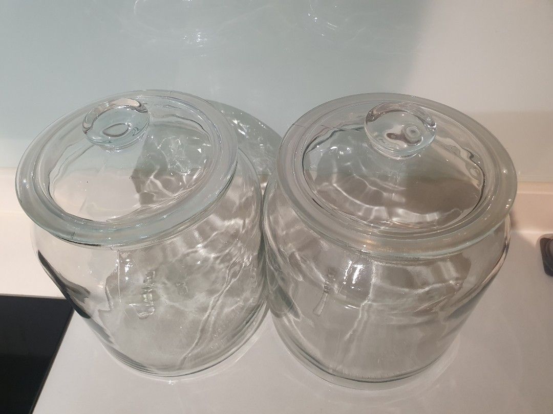 VARDAGEN Jar with lid, clear glass, Height: 11 ½ Diameter: 4 ¼ - IKEA