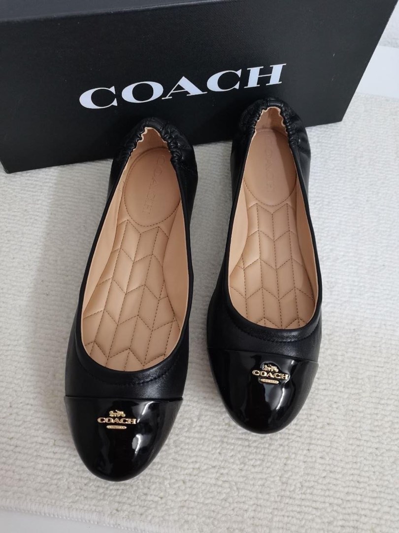 INSTOCK Coach Bonnie Flats Black US5.5B Women s Fashion Footwear Flats on Carousell