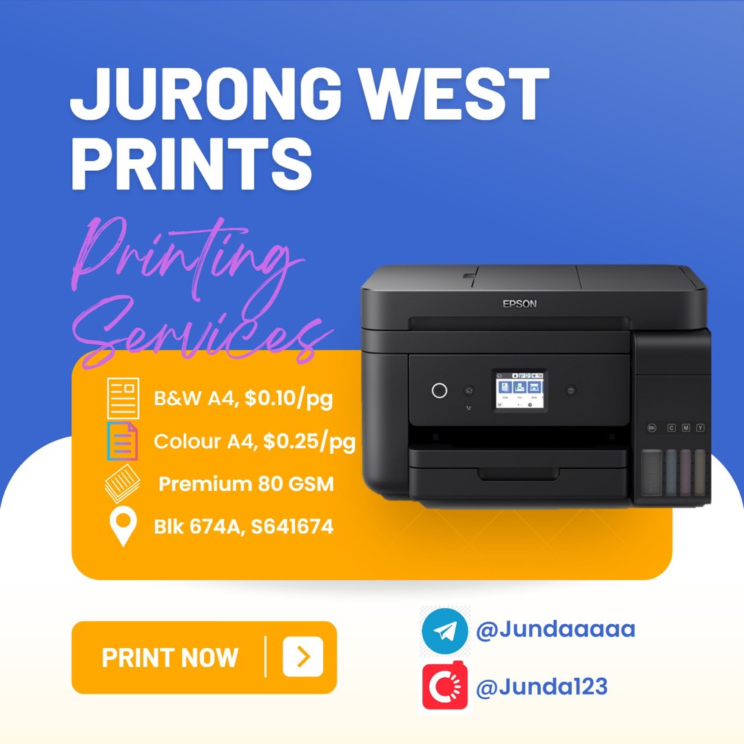 Jurong West Prints, Computers & Tech, Printers, Scanners & Copiers on
