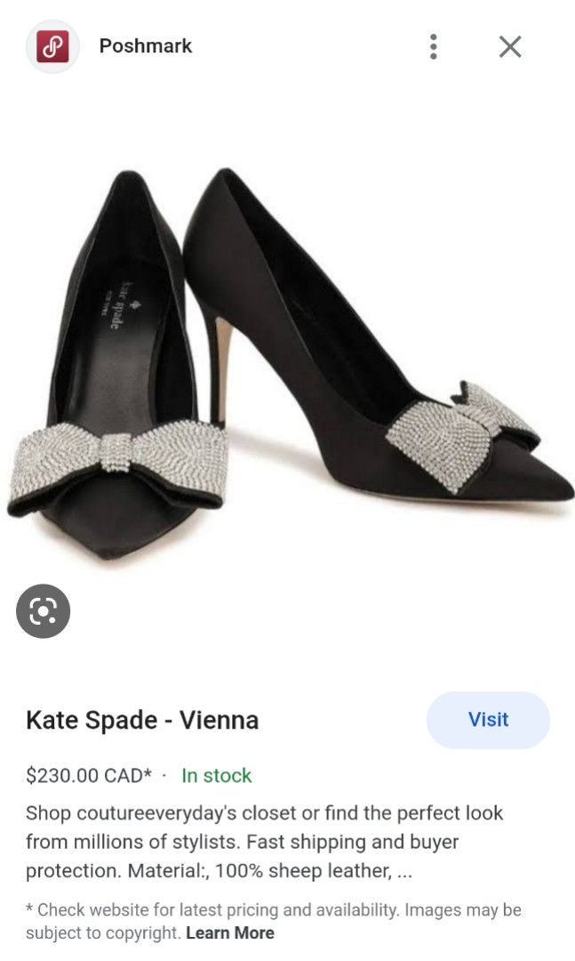 Kate Spade black heels, Women's Fashion, Footwear, Heels on Carousell