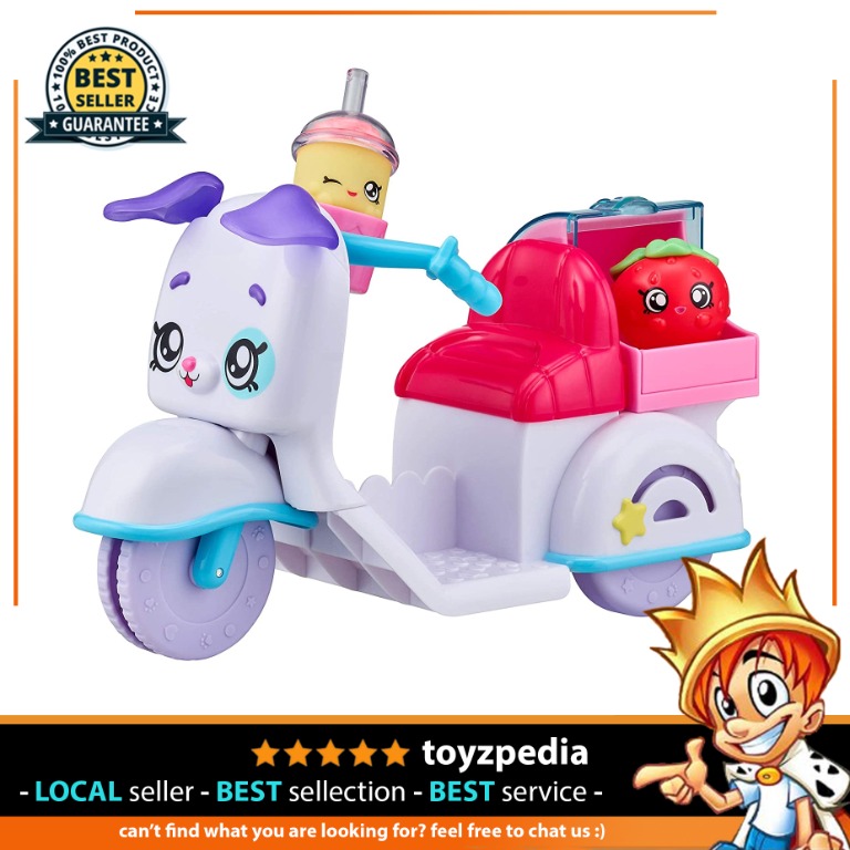 Kindi Kids – Scooter De Livraison Chiot Petkin – Avec 2 Shopkins Exclusifs – Dès 18 Mois