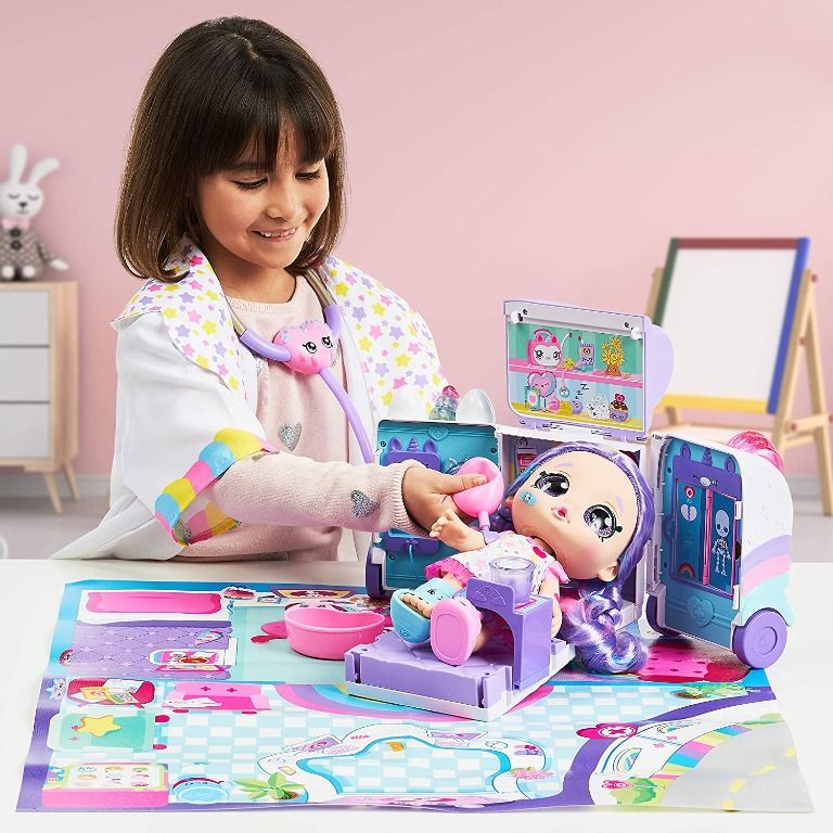 Kindi Kids Hospital Unicorn Ambulance Playset Hobbies Toys Toys 