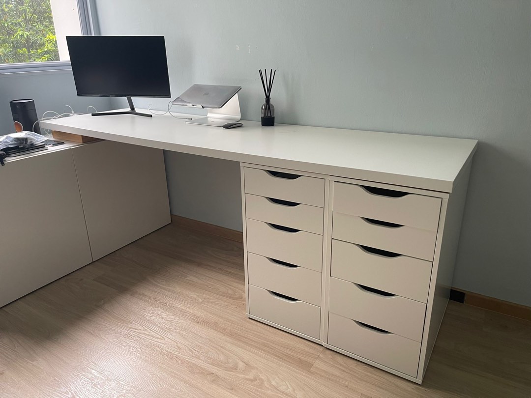 Lagkapten table top white set, Furniture & Home Living, Furniture