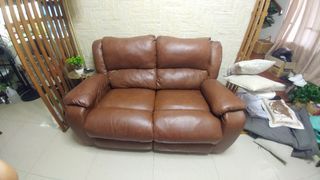 Leather Lazy boy style sofa