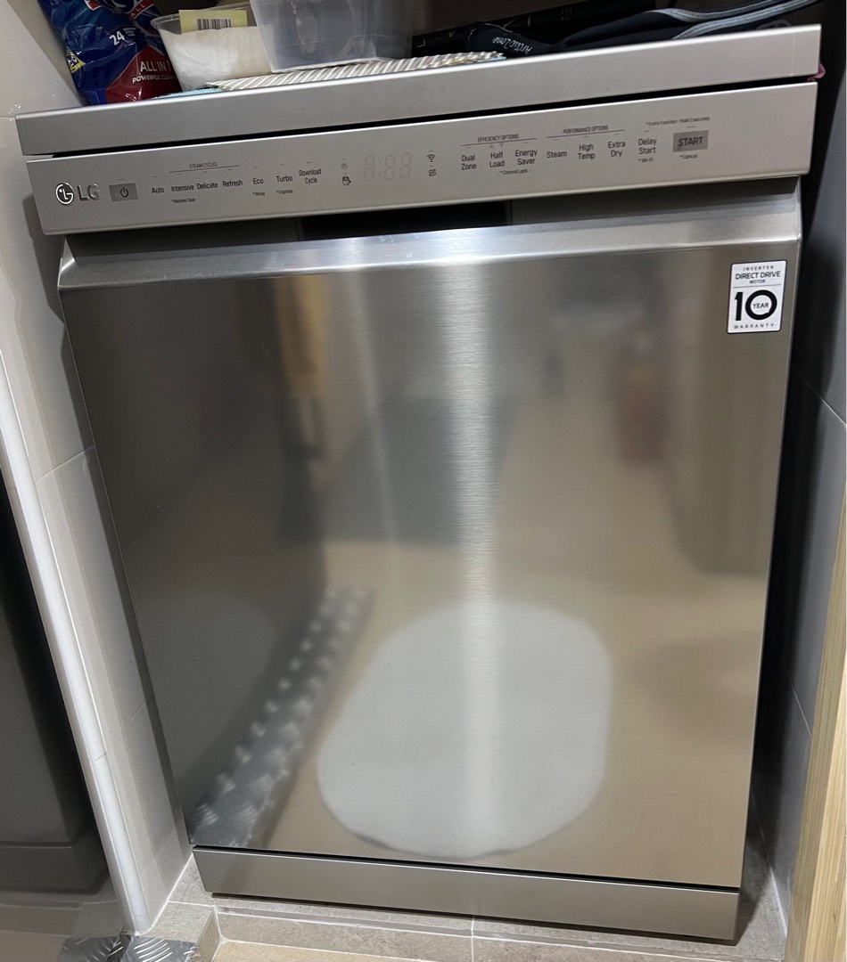LG DFB425FP WiFi Enabled Freestanding Dishwasher, TV & Home Appliances