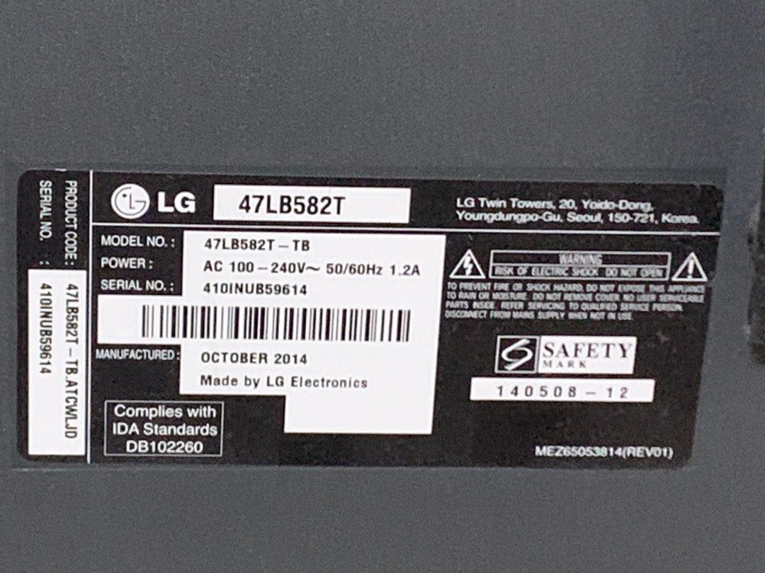 LG TV spoilt, TV & Home Appliances, TV & Entertainment, TV on Carousell