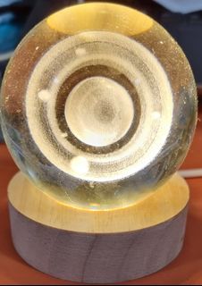 light up space globe ornament
