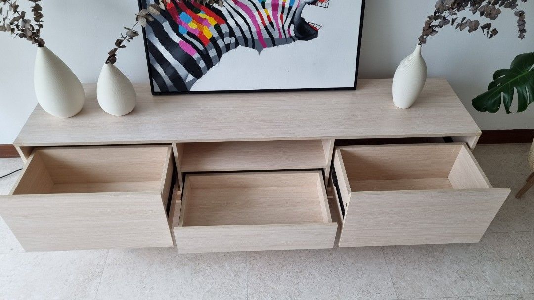 Light Wood TV Console, Furniture & Home Living, Furniture, TV Consoles