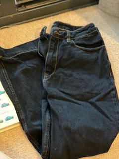 Long black jeans pants