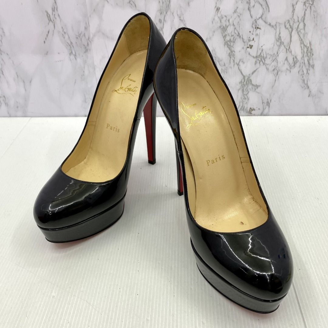 Christian Louboutin Bianca Heels Black Size 37 W Box, Dust Bag & Extra Heels