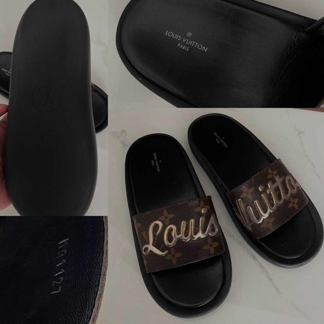 LV Men's sandals, Men's Fashion, Footwear, Flipflops and Slides on Carousell