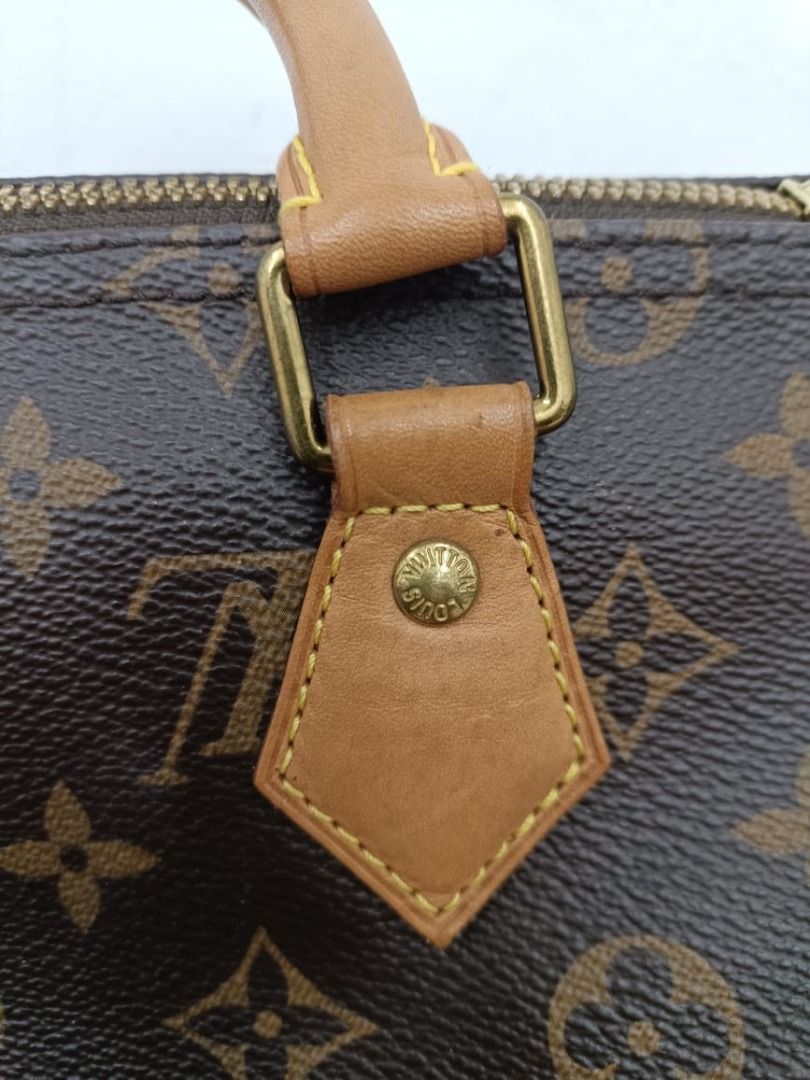 Auth Louis Vuitton Speedy Bandouliere 35 Monogram M40392 Zip Strap