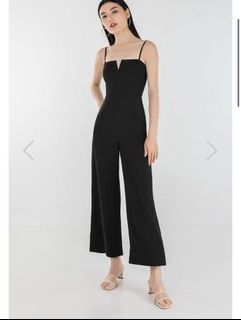 Lovet Black Colette V-Notched Cami Jumpsuit #MADEBYLOVET - XXS