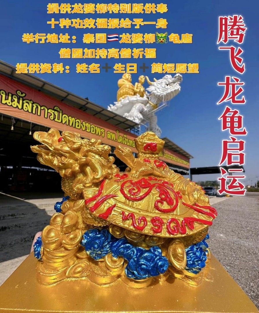 Lp liew phaya tao turtle bucha statue believed to be longevity, improve