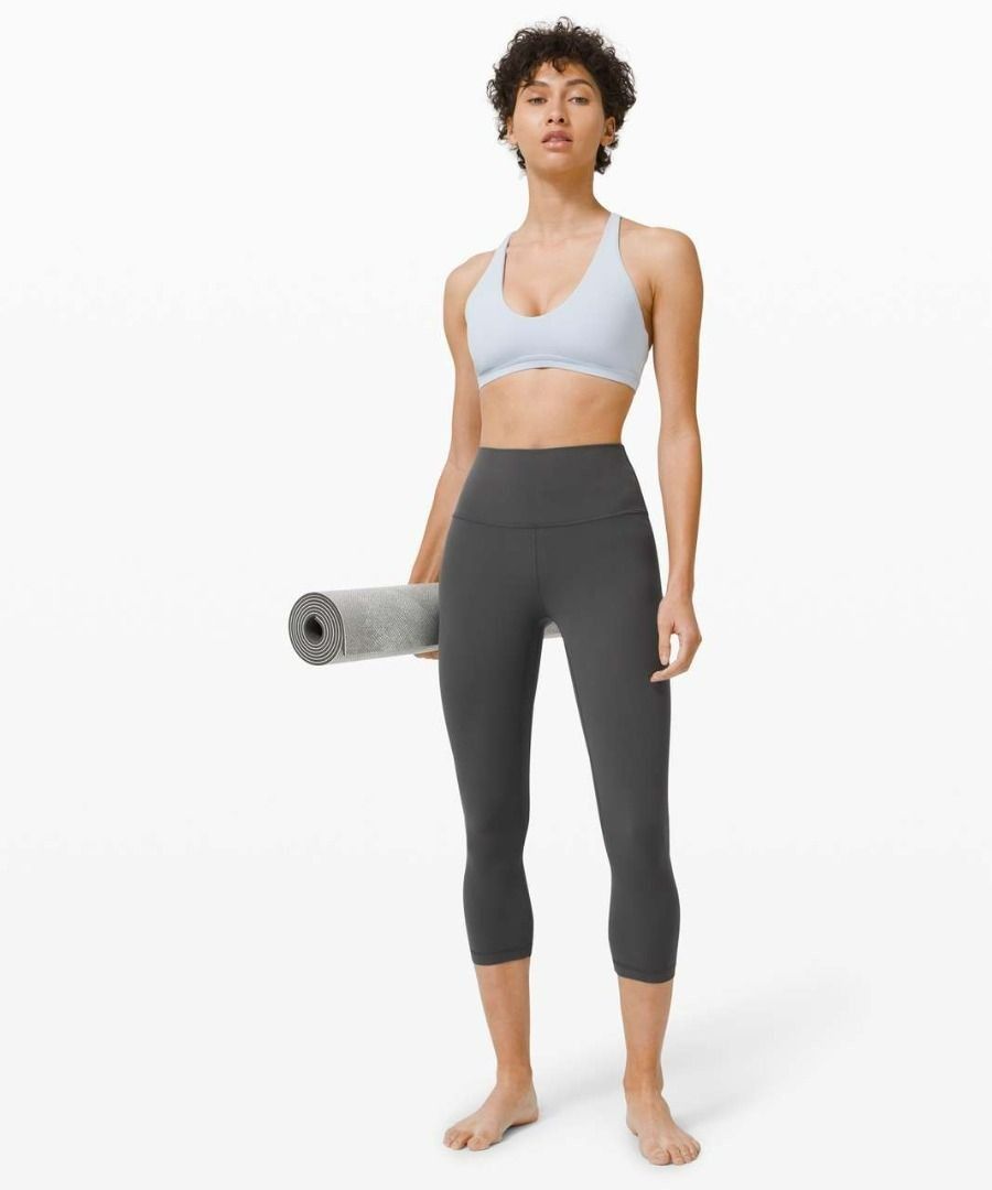 NEW LULULEMON Reveal Tight 25 Digi Rain Mesh 6 Graphite Grey