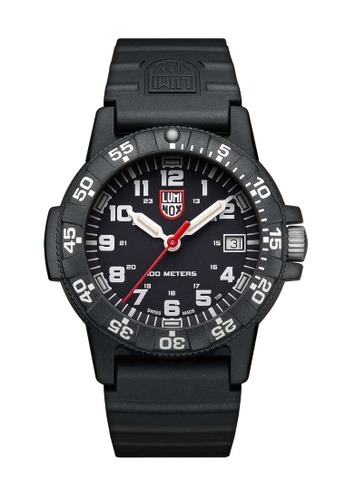 Luminox LM0301 / LM0301.B0 Leather Sea Turtle White and Black Rubber ...