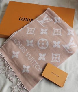 Louis Vuitton Reykjavik Gradient Scarf 190 x 45cm Cashmere Blue Rose