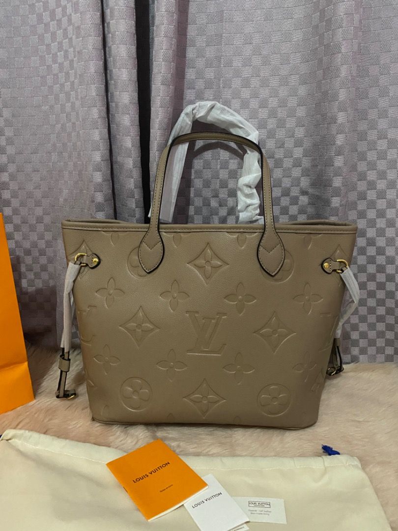 LV Neverfull Monogram Empreinte Leather top notch (Category: Luxury Bags & Wallets) located in Quezon City. Submitted by katy2424 (Listing ID 1218599098, Image 2). Description: LV Neverfull Monogram Empreinte Leather in MM medium size 🥰 Still negotiable!.