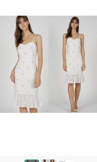 MDS Gloria Mermaid dress in yellow floral
