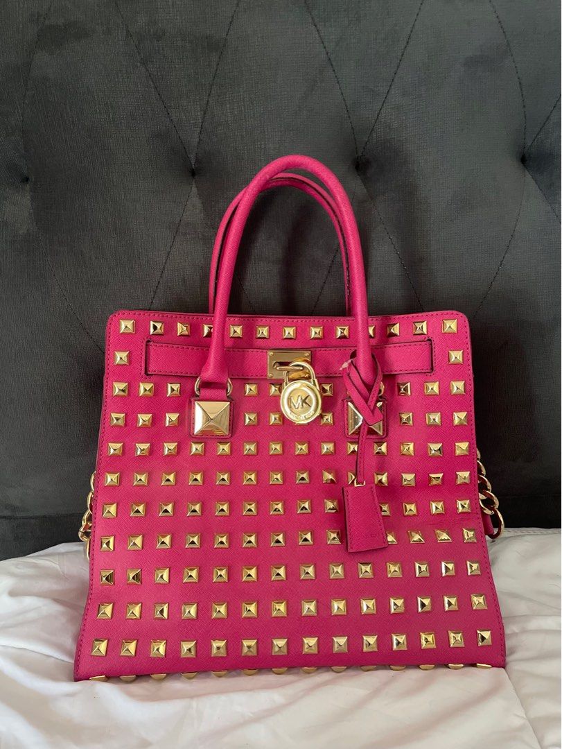 Michael kors best sale studded hamilton bag