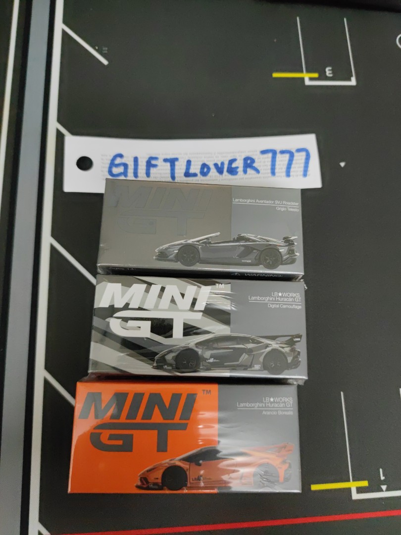 mini gt Lamborghini set 398 355 425, 興趣及遊戲, 玩具& 遊戲類