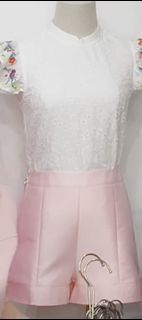 Moss fashion shorts - Khaki/Light pink