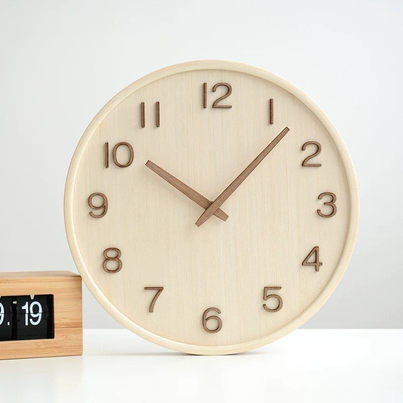 Muji style clock, Furniture & Home Living, Home Decor, Clocks on Carousell