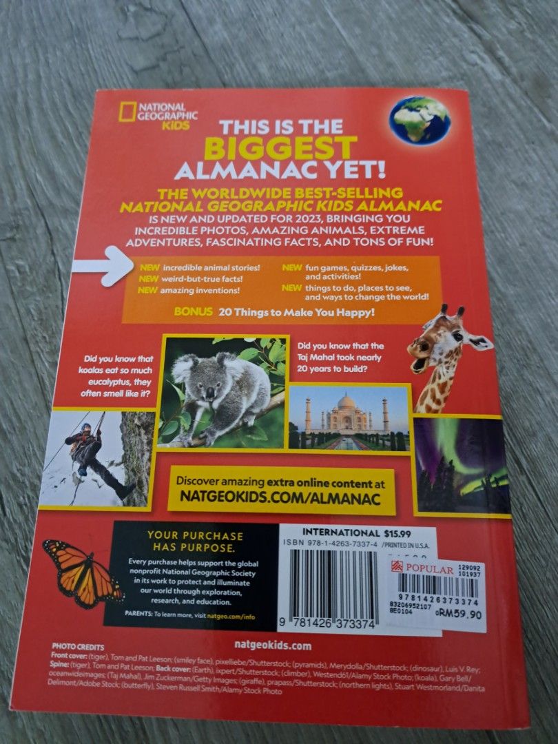 National Geography Almanac 2023, Hobbies & Toys, Books & Magazines ...
