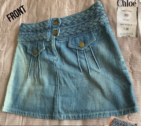 See by chloe store braided denim skirt