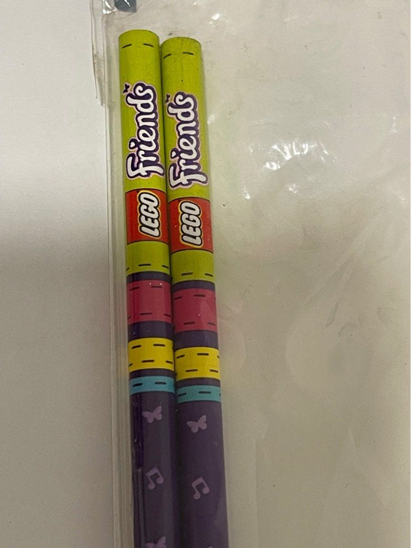 NEW BUNDLE LEGO FRIENDS 2x pencils and eraser Hobbies Toys