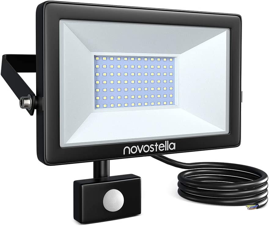 NOVOSTELLA 60W Security Lights Outdoor Motion Sensor, 6000LM PIR Light(450W  Equivalent), IP66 Waterproof Motion Sensor Flood Light, 6000K Daylight White  LED Lighting Perfect for Backyard, Garages [Energy Class A+], Furniture   Home
