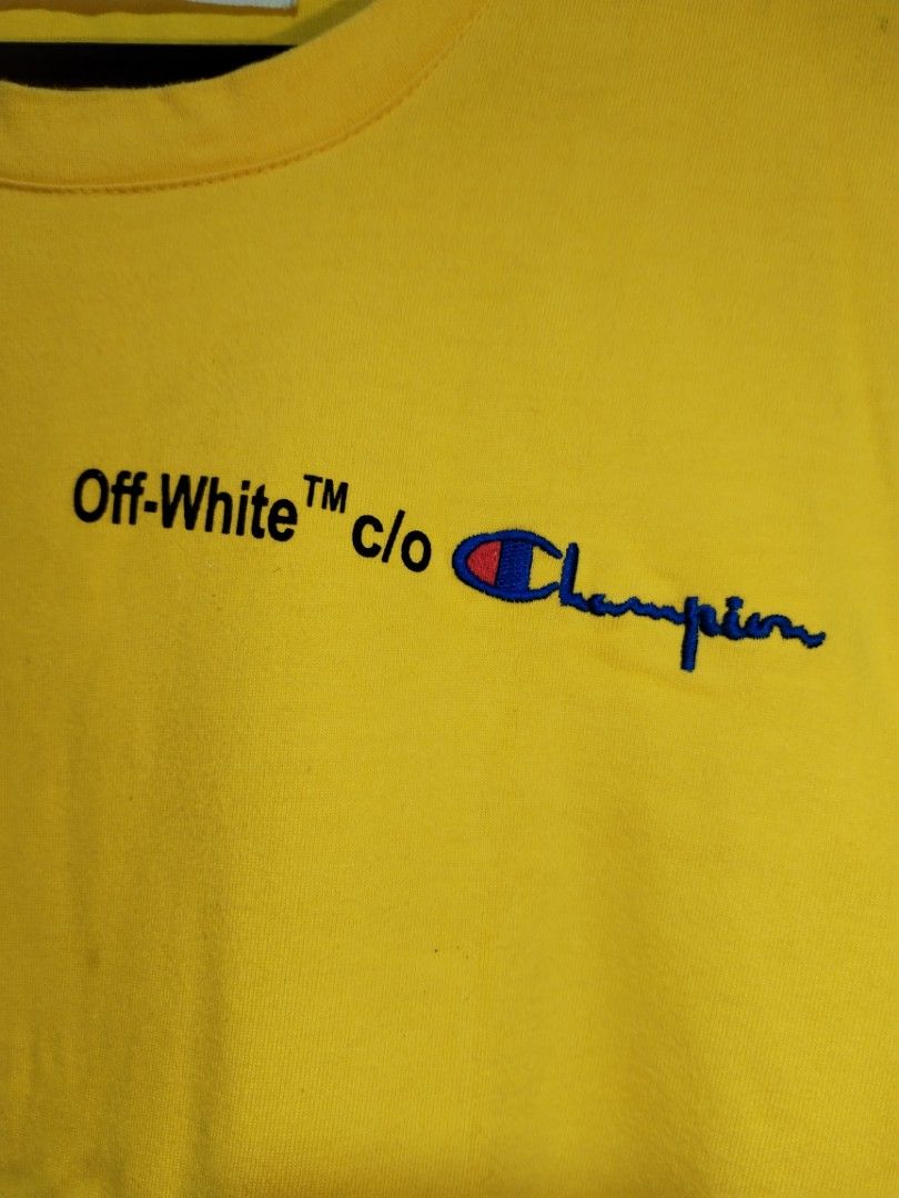 Off white x champion t shirt 2025