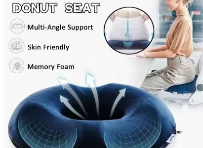 H. Charcoal Donut Pillow for Tailbone Pain - Hemorrhoid Relief