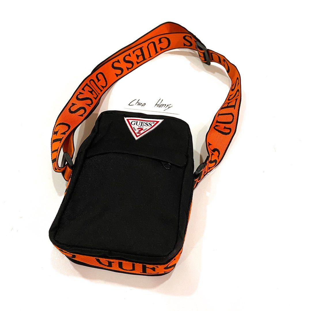 Original Guess Magazine Sling Bag Crossbody Bag Orange 2023, Men's Fashion,  Bags, Sling Bags on Carousell