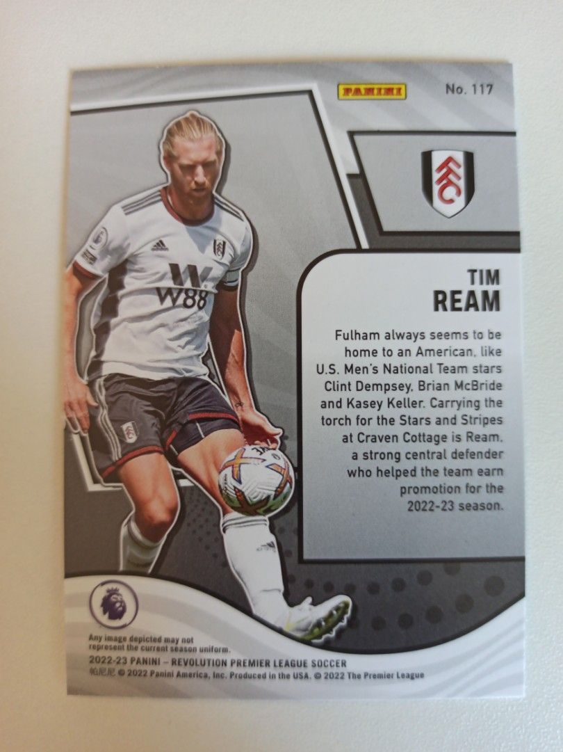 Panini Revolution 2022 Tim Ream Base Card Fulham Soccer Football