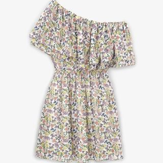 POMELO Asymmetric Floral Off Shoulder Ruffle Dress XS/S #listmarch