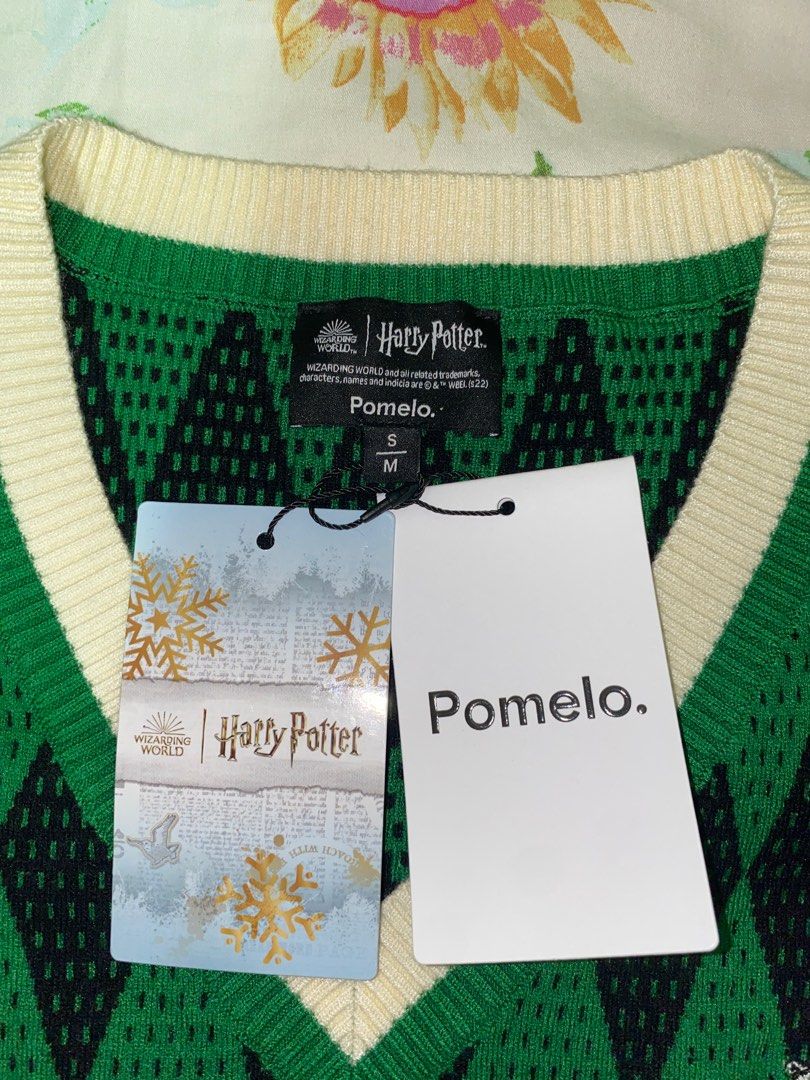 POMELO X Harry Potter Slytherin Vest Sweater, Women's Fashion, Coats